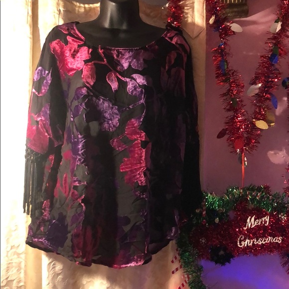 i jeans by Buffalo Tops - I Jeans by Buffalo black top with velvet.NWTSizePS